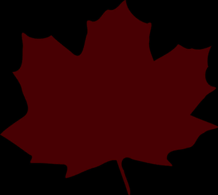 Red Maple Leaf Silhouette