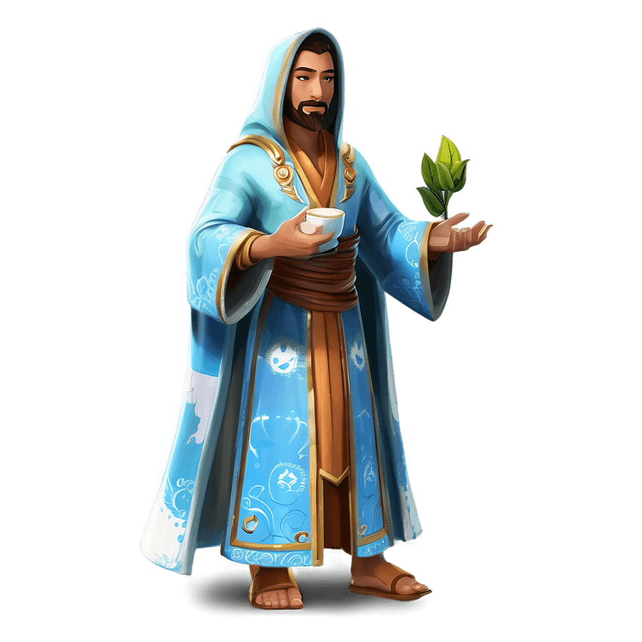 Sage in Celestial Robes PNG cuw