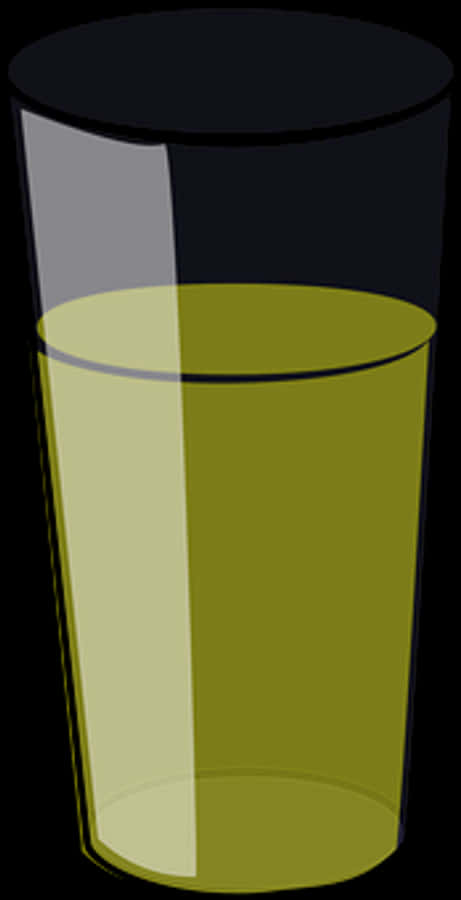Half Full Glass Vector Illustration
