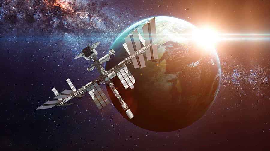 Unsatellite nello spazio che fornisce comunicazione globale.