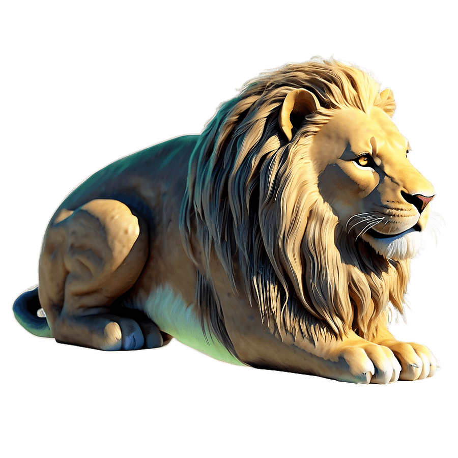 Ancient Lion PNG bcw