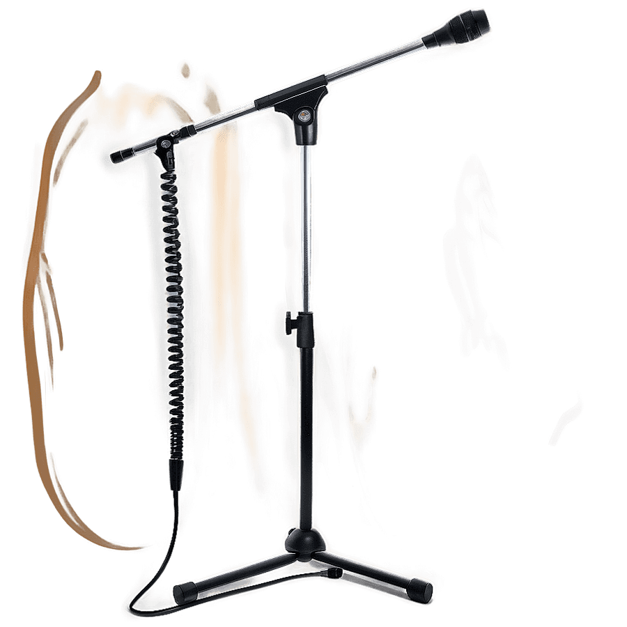Black Microphone Stand PNG 87