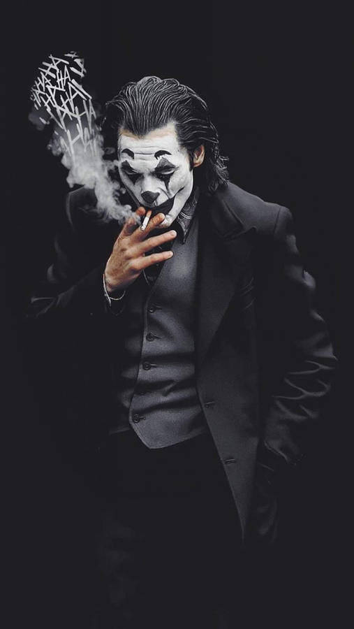 3D Joker iPhone Røg Hahaha Tapet