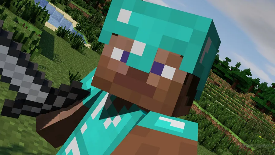 Minecraft Steve armor wallpaper