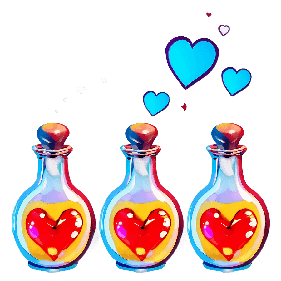 Cartoon Love Potion PNG wbw