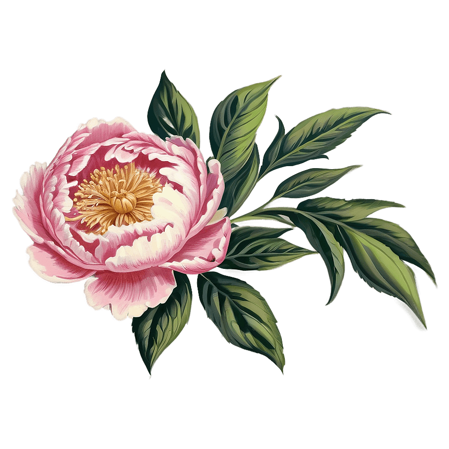 Vintage Peony Graphic PNG 06292024