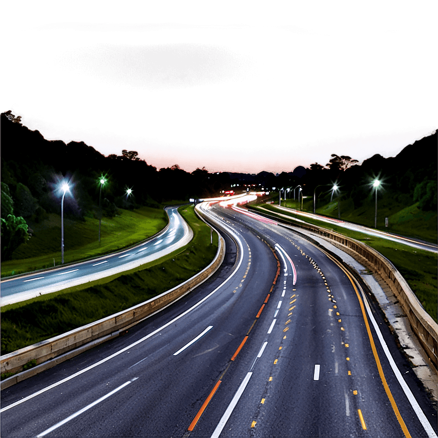 Highway at Twilight PNG awb