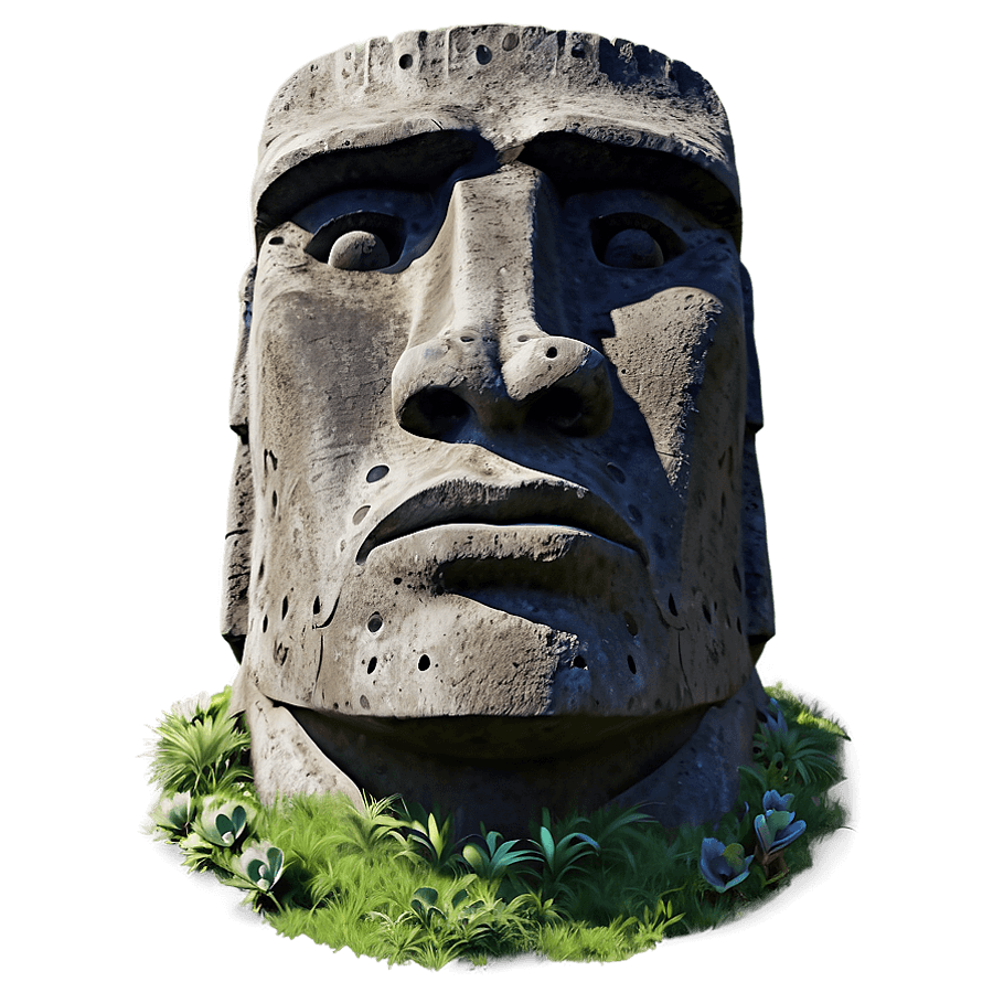 Realistic Moai PNG 38
