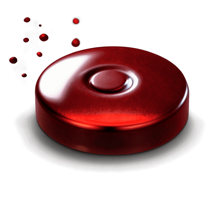 Vibrant Red Button PNG ldr
