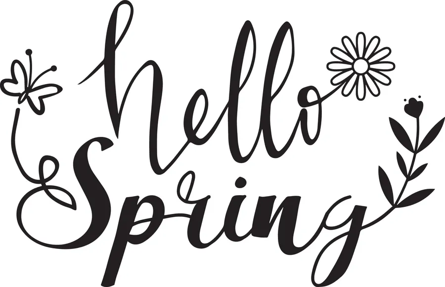 Hello Spring Calligraphy Design