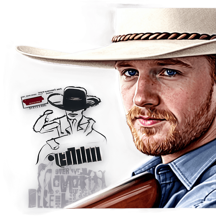 Cody Johnson Retro Art PNG fql5