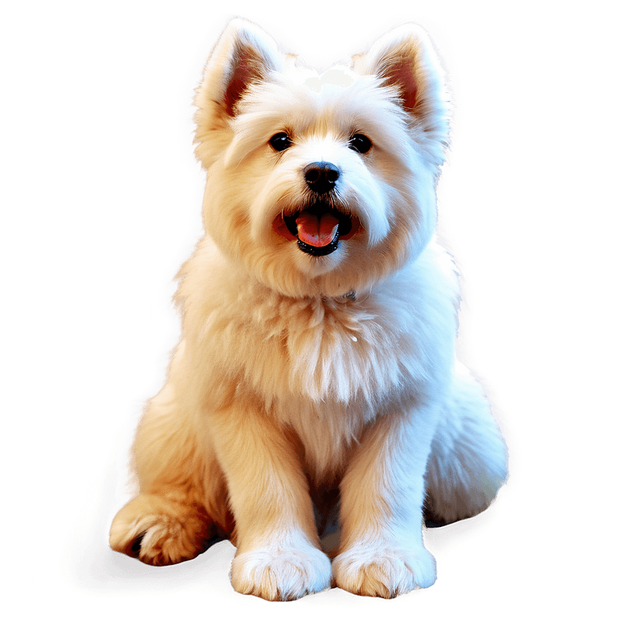Fluffy Perro Art PNG 34