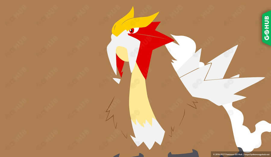Fiery Entei in a Majestic Roar