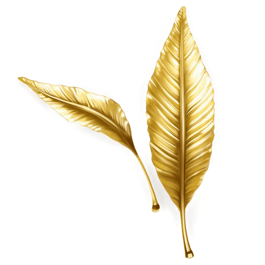 Gold Trim Leaf PNG cvh11