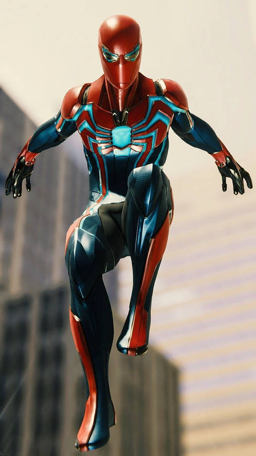 3d Jern Spider beskyttelse Bybygninger Tapet