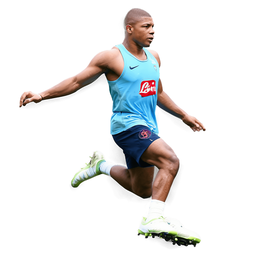 Mbappe in Training PNG 1