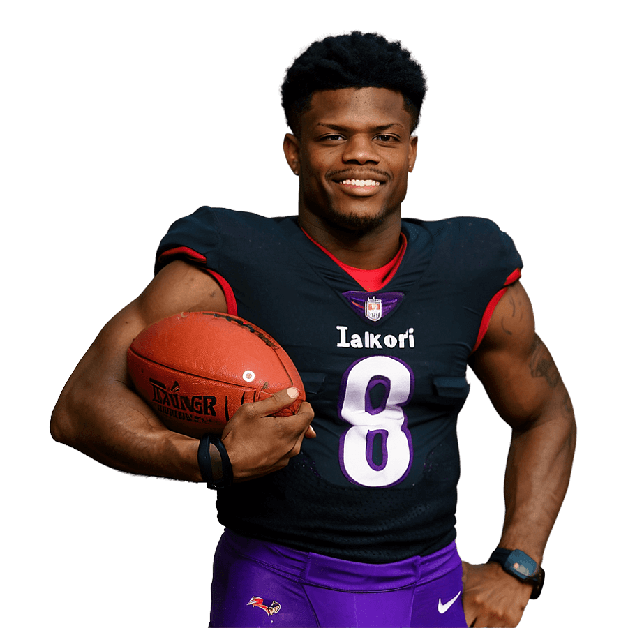 Lamar Jackson Breaking Records PNG ktm