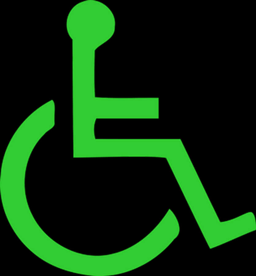 Accessible Parking Sign Greenon Black