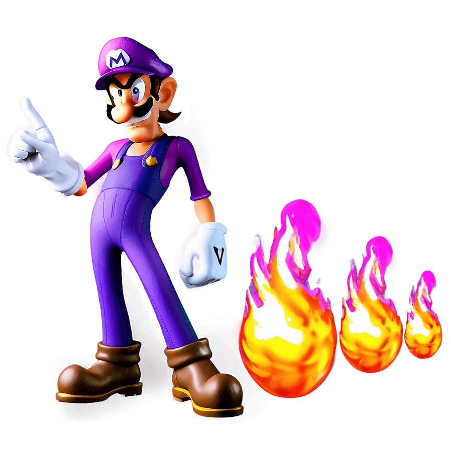 Waluigi Magical Spell PNG ydy