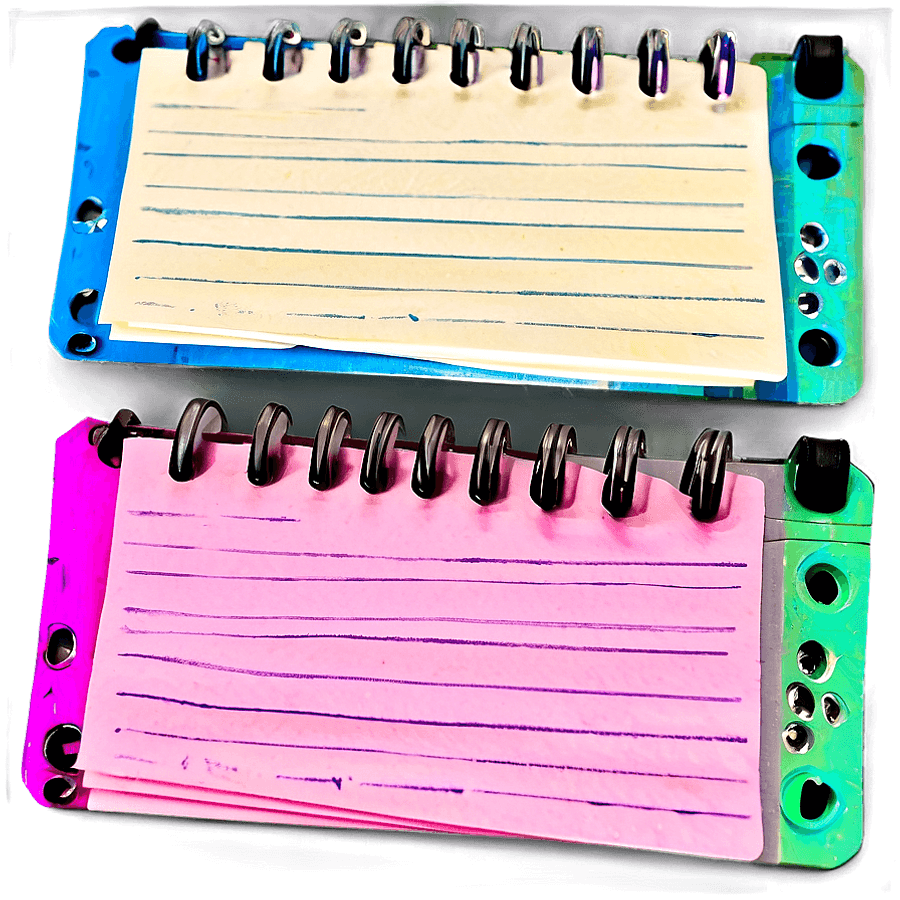 Multi-Colored Index Card Pack PNG bwx8