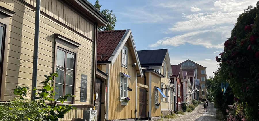 Gävle Schweden Traditionelle Häuser