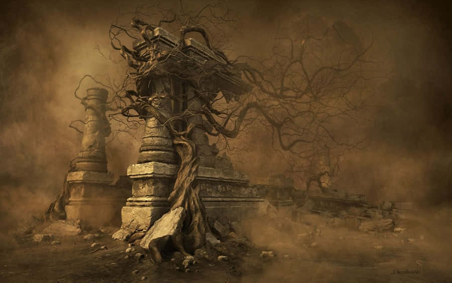 DunklerSurrealismus 1440 x 900 Hintergrundbild