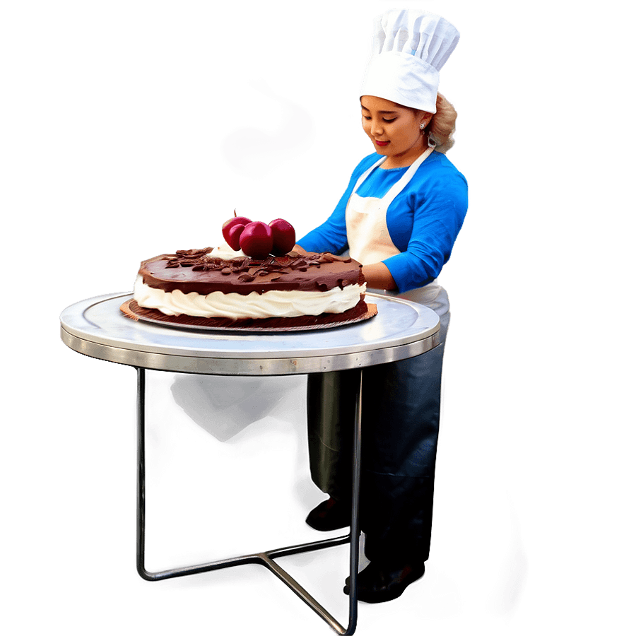 Baker with Cake PNG 06292024