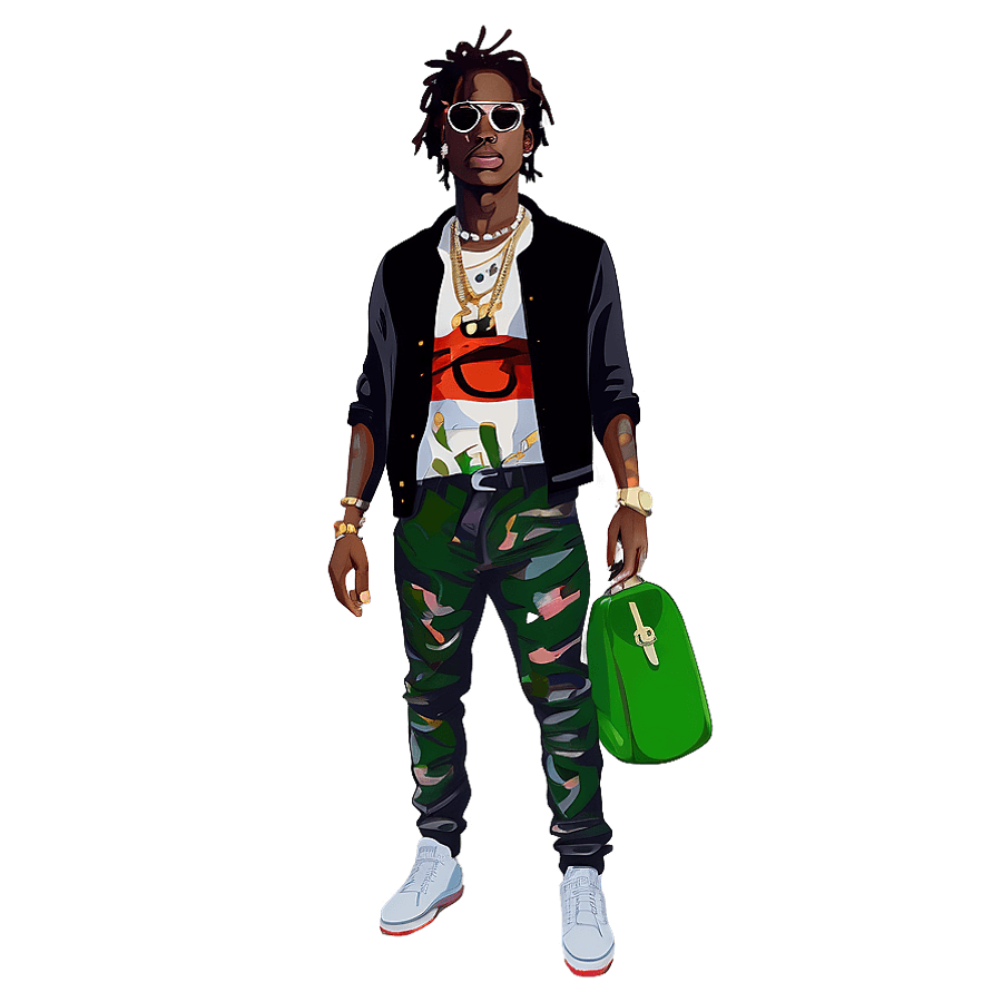 Young Thug Abstract Art PNG 38