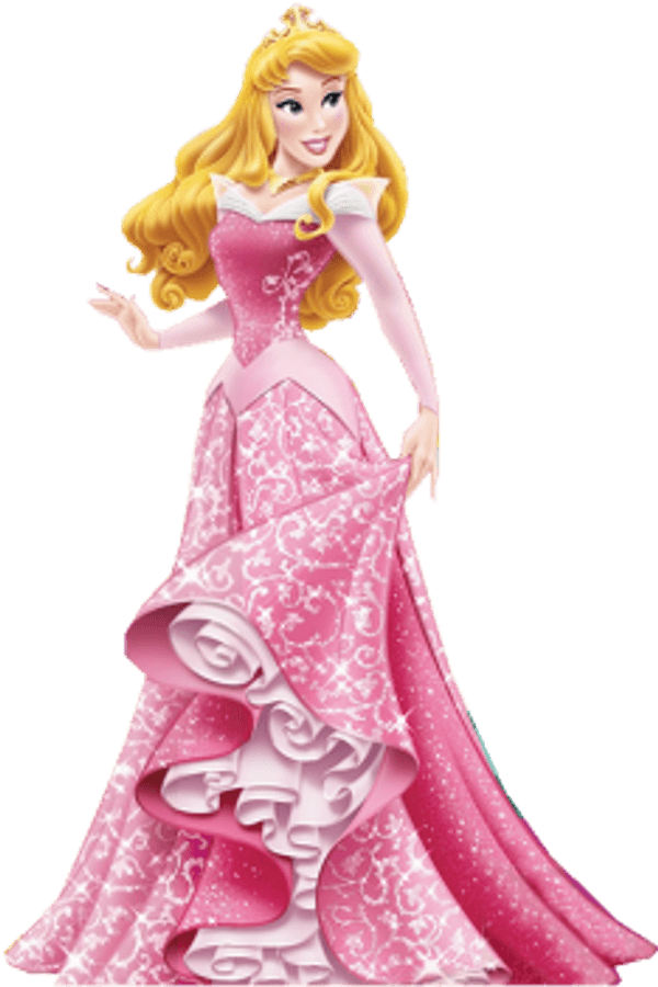 Elegant Animated Princess Pink Dress