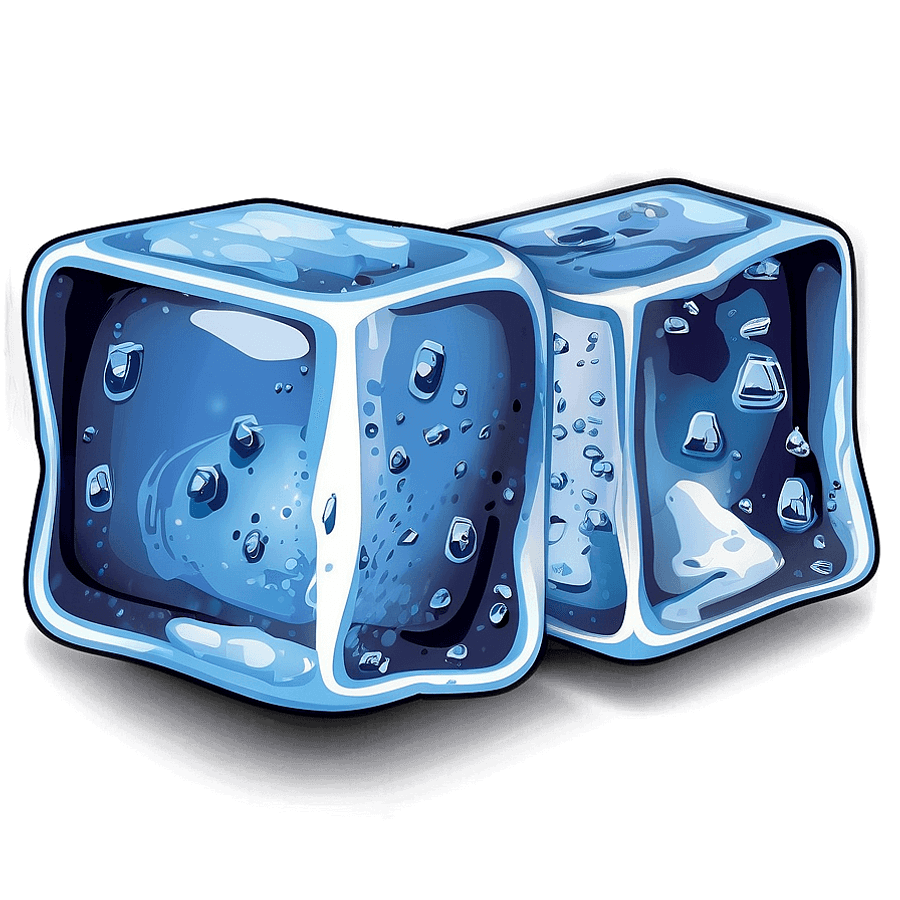 Ice Cubes Vector PNG 05252024