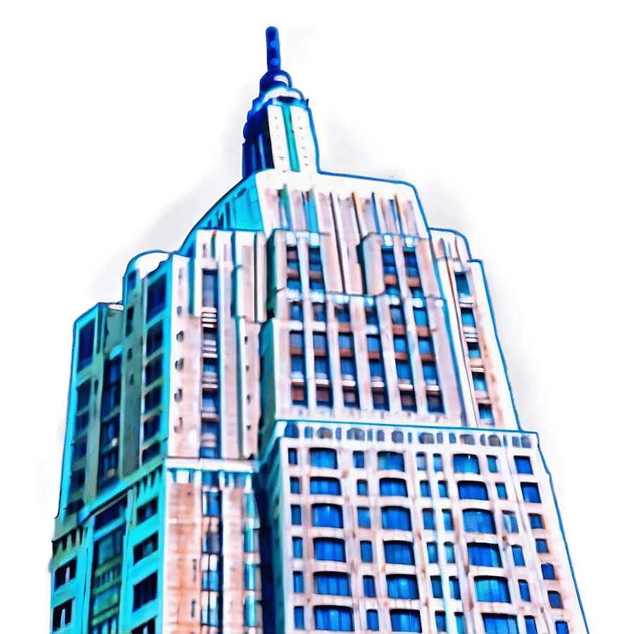 Empire State Building Architectural Marvel PNG wvm
