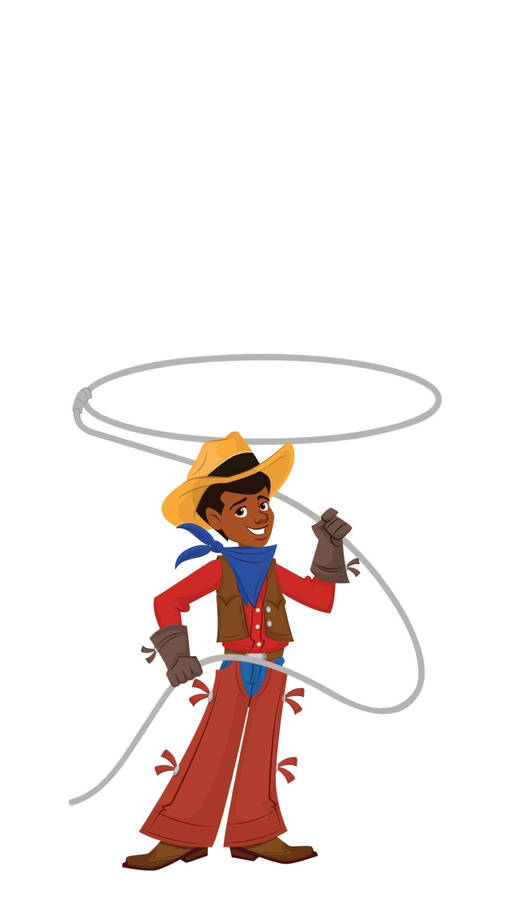 Cowboy Del Fumetto Con Lazo