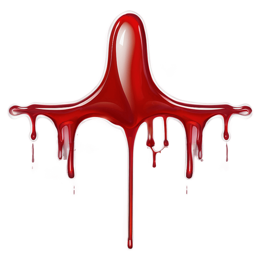 Blood Drip Outline PNG 05252024