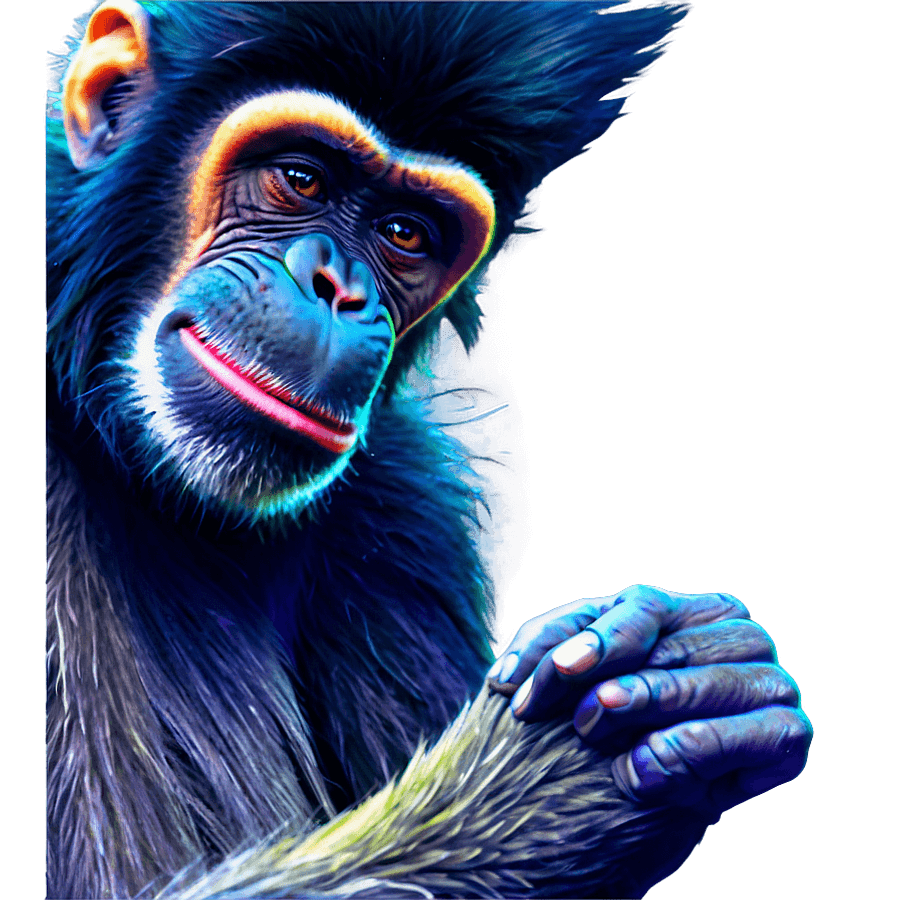 Goofy Monkey Art PNG rkl24