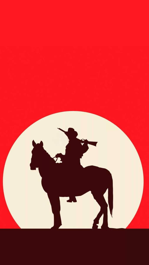 Arte del tramonto bianco da cowboy