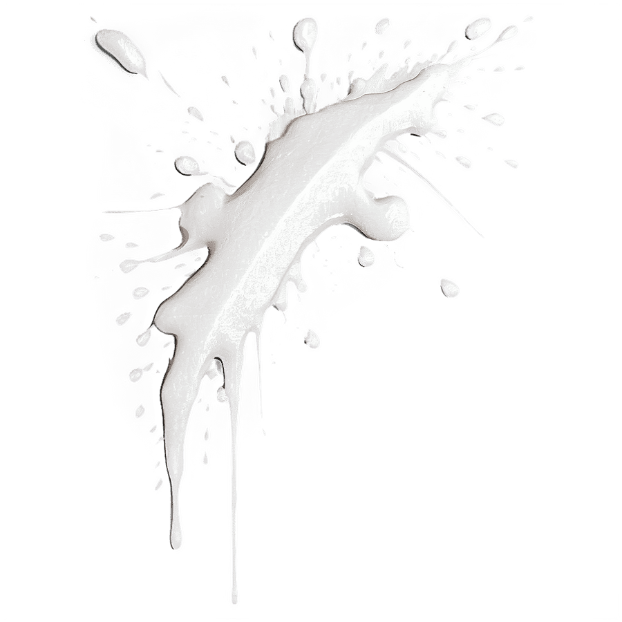 White Acrylic Splatter PNG 44