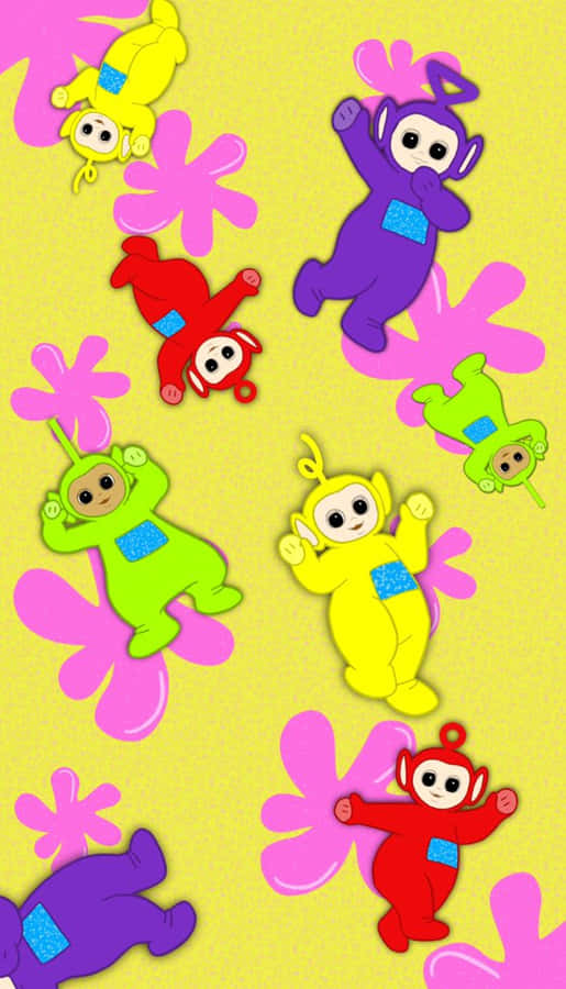 Teletubbies-stof af Teddybear hos Spoonflower - brugerdefineret stof