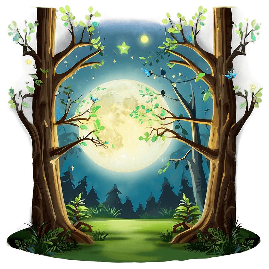 Enchanted Forest Moonlight PNG 06252024