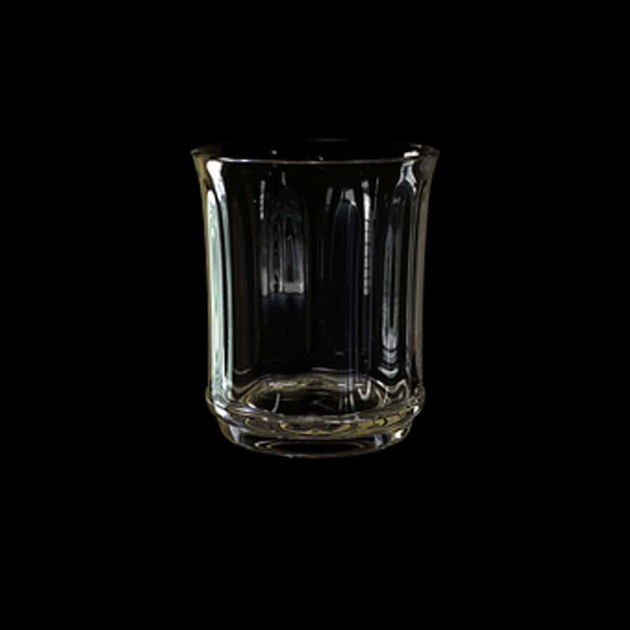 Empty Glasson Black Background