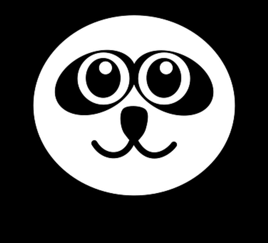 Stylized Panda Face Graphic