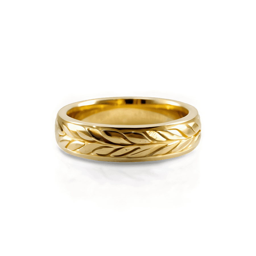 Leaf Design Gold Ring PNG gyc32
