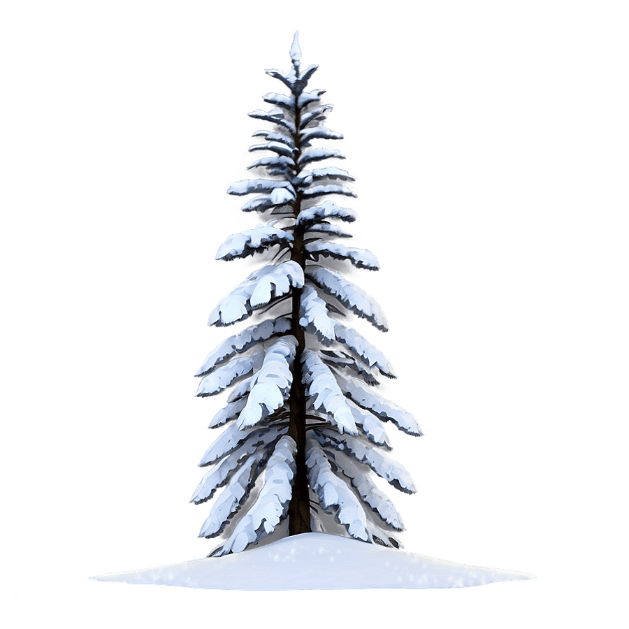 Snow Draped Winter Trees PNG gyv