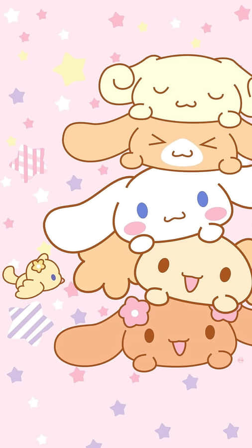 Amigos Cinnamoroll Estética de Estrelas Rosas
