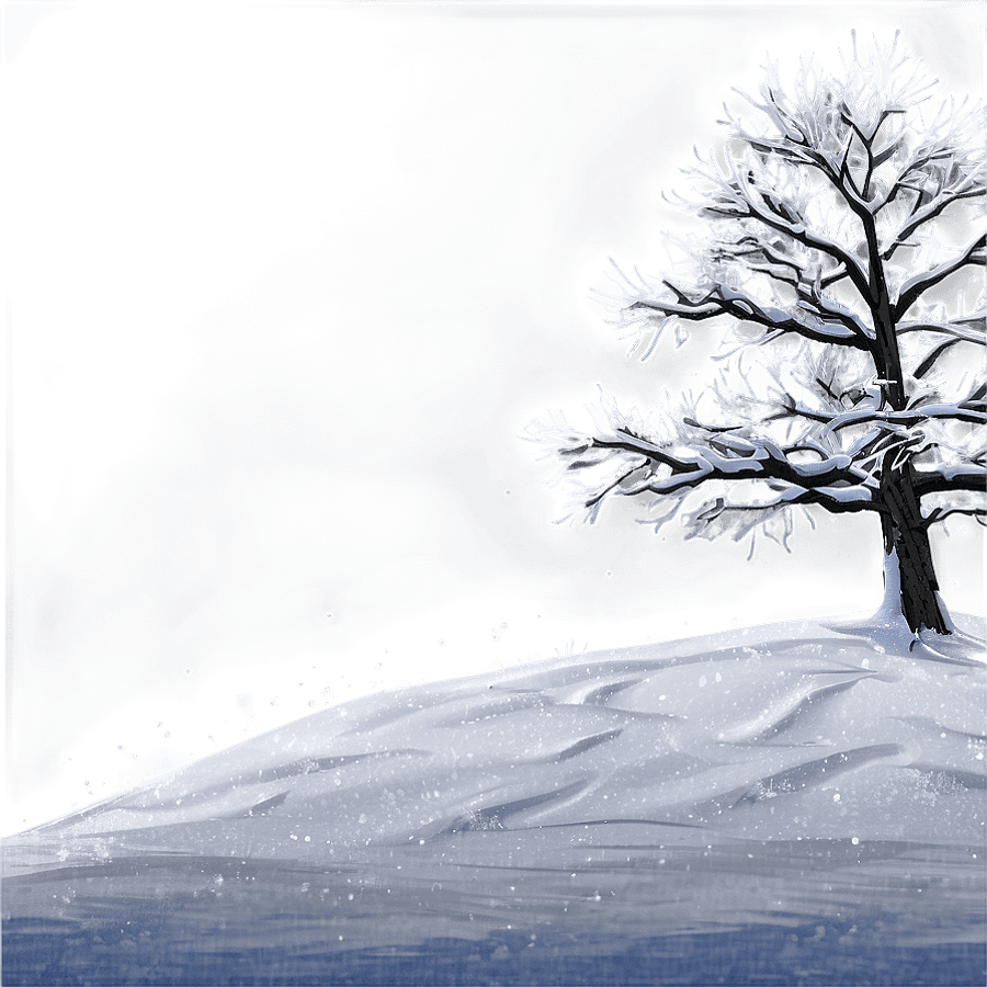 Snowy Tree in Blizzard PNG 71
