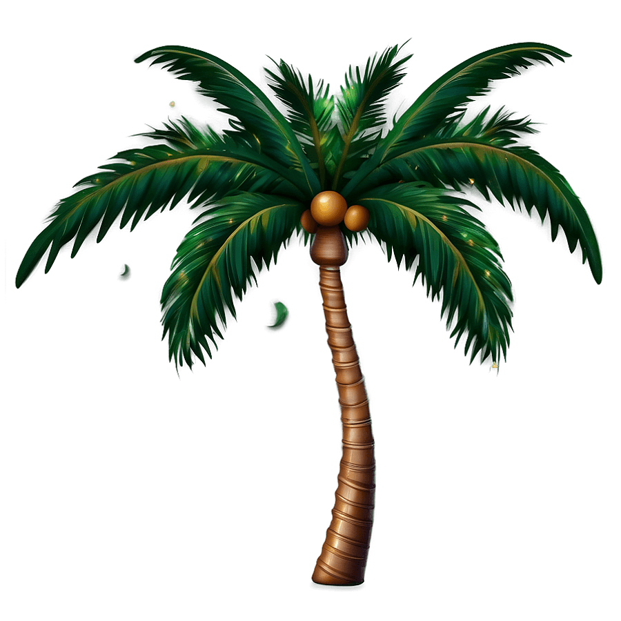 Glitter Palm Tree Emoji PNG fec