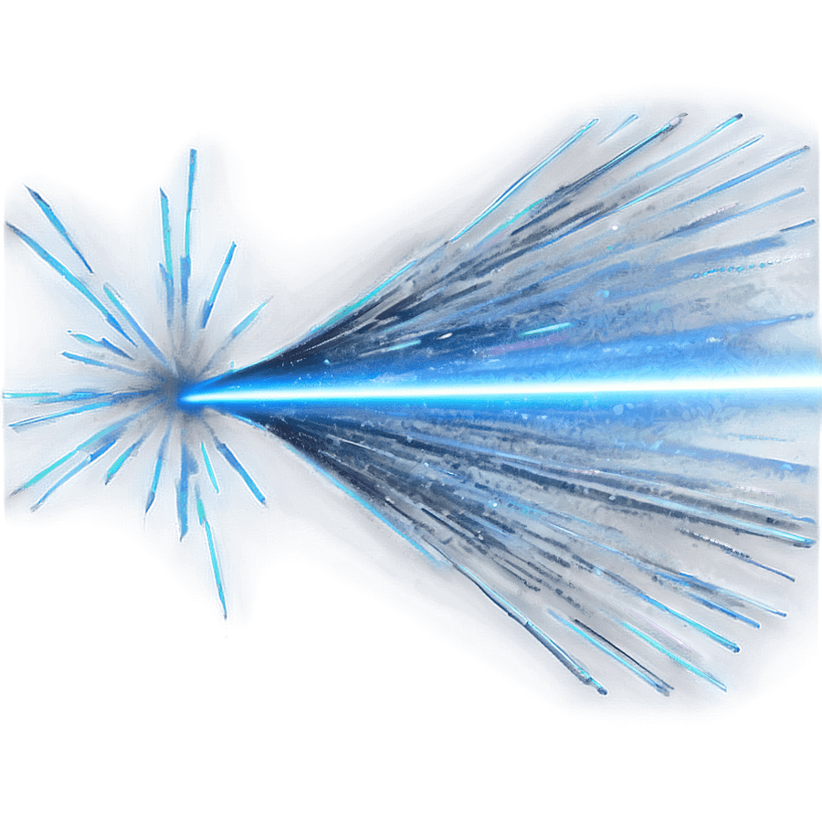 Blue Laser Burst PNG 3
