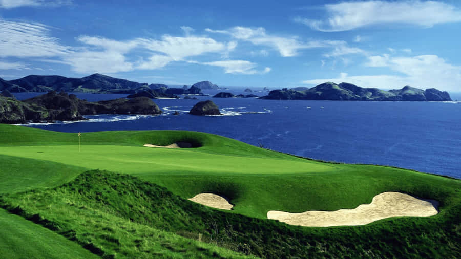 DerLodge at Kauri Cliffs 720p Golfplatz Hintergrund