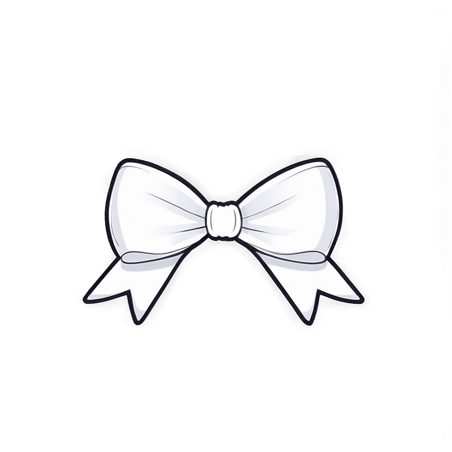 Small White Bow PNG hnr26