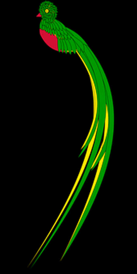 Abstract Green Bird Illustration