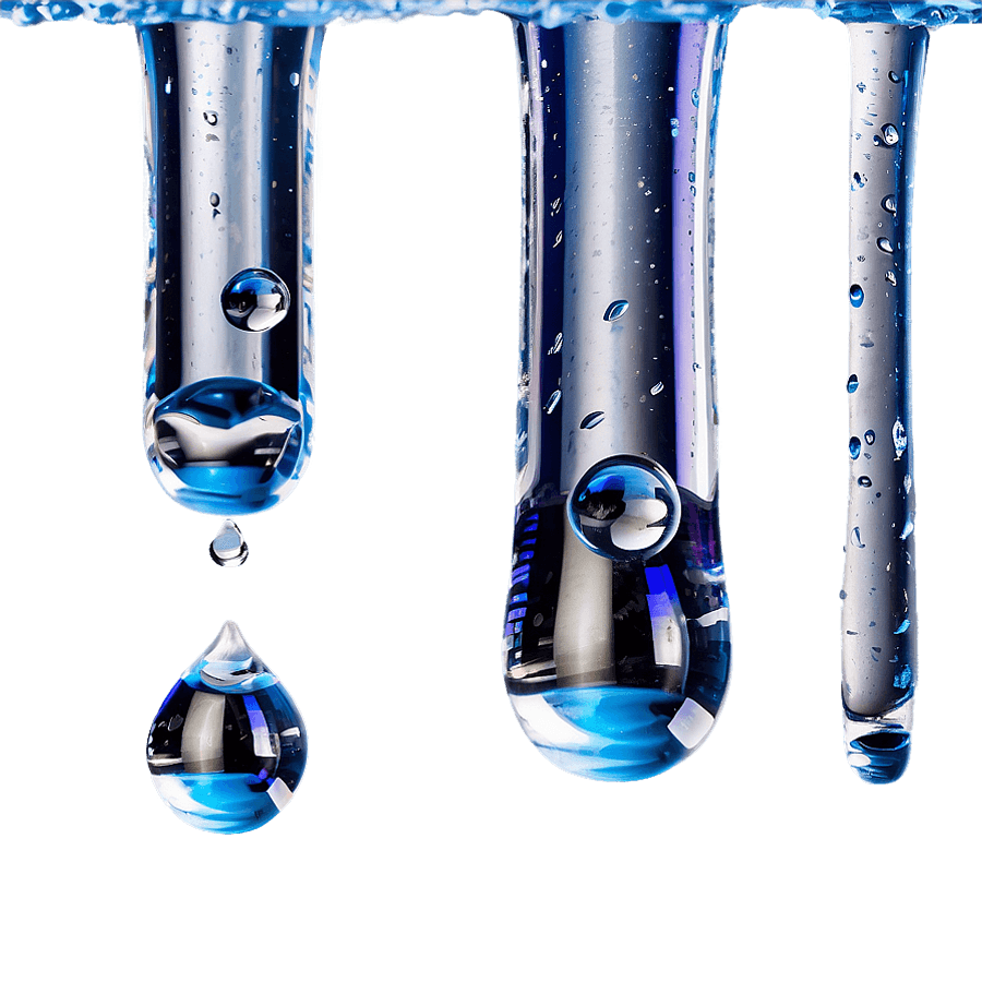Icy Water Drops PNG 06112024